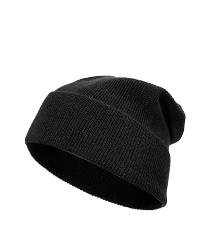 Unisex 3Pcs Cashmere Wool Scarf Hat Gloves Set, Soft Ribbed Cuffed Beanie Glove Scarves Set for Men and Women with Gift Box (Black) - Image 2