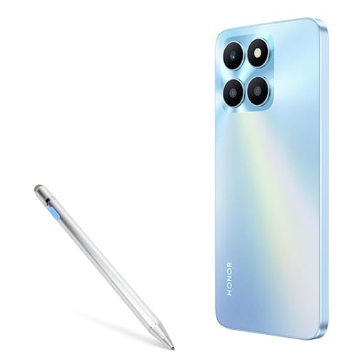 BoxWave Stylus Pen Compatible with Honor X6a - AccuPoint Active Stylus, Electronic Stylus with Ultra Fine Tip - Metallic Silver