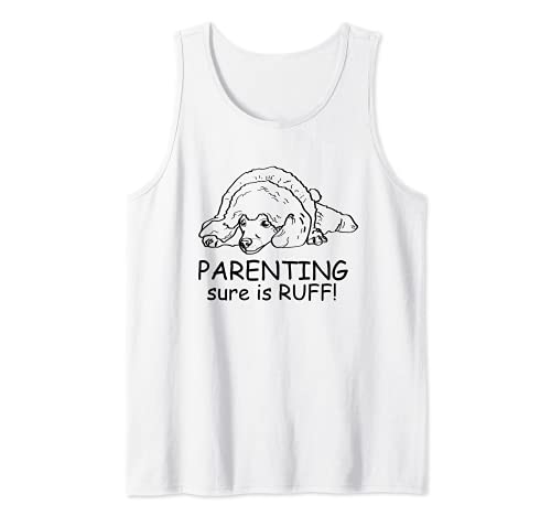 Poodle Dog Love-r Cute Funny Dog Mom Tank Top, White, S