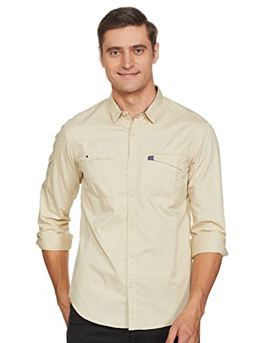 Image of Spykar Men's Solid Slim Fit Shirt