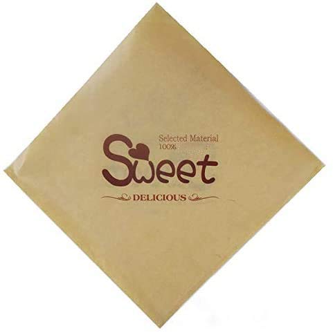 Greaseproof paper bag Triangle greaseproof paper bag Donuts hot dog baked sausage puff Greaseproof paper bag Toast bread baking packaging (Yellow)