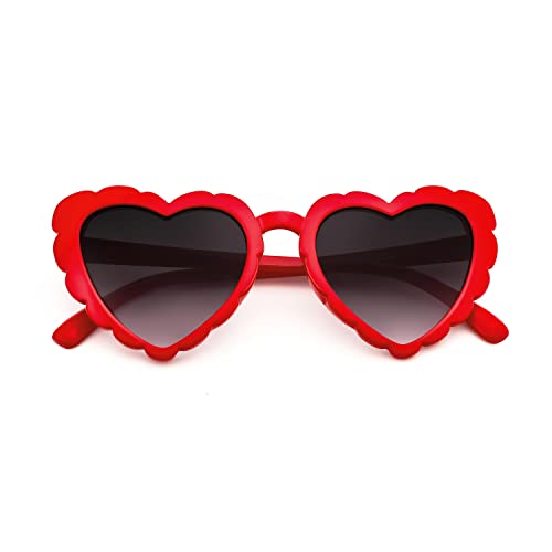 FEISEDY Love Heart Shaped Sunglasses for Women Trendy Retro Cat Eye Mod Style Stylish Glasses B23364