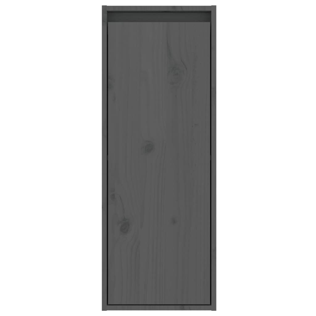Wandregal Grau 30x30x80 cm Massivholz Kiefer Schwebendes Bücherregal mit Industrial Style für Wohnzimmer Küche und Badezimmer