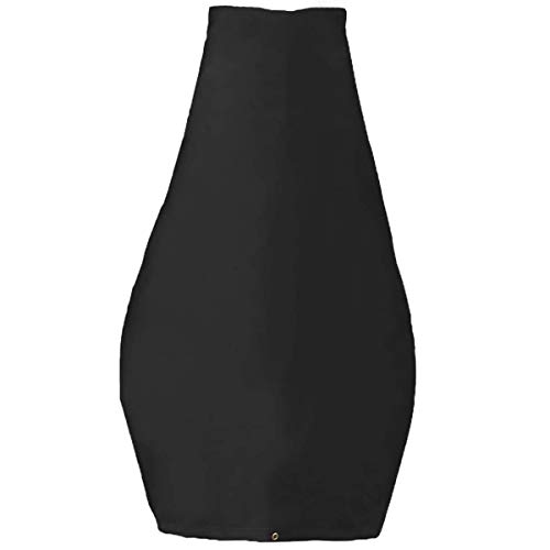 PJDH Cubierta grande para chimenea, cubierta para calentador de patio al aire libre, impermeable, resistente al viento, anti-UV, resistente a la rotura, 122 x 21/61 cm, color negro DHLCC122EU-4BK Cover