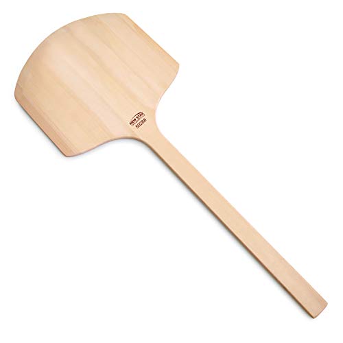 Image of New Star Foodservice 50288 Restaurant-Grade Wooden Pizza Peel, 14 inch L x 14 inch W Plate, with 22 inch L Wooden Handle, 36 inch Overall Length