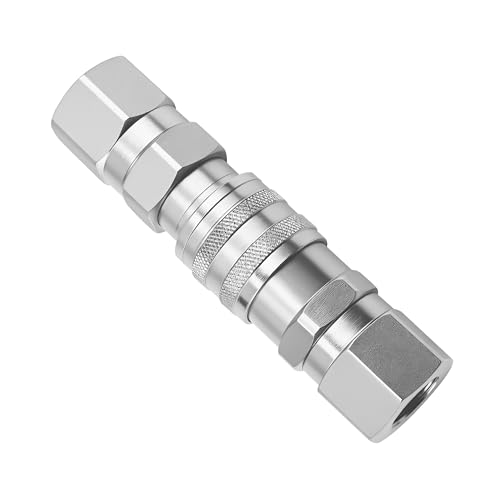 Image of 3 /4 inch NPT Skid Steer Flat Face Hydraulic Quick Connect Couplers with Dust Caps