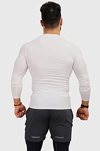 Image of FUAARK Men's Full Sleeve Compression T-Shirt - Athletic Base Layer for Fitness, Cycling, Training, Workout, Tactical Sports Wear