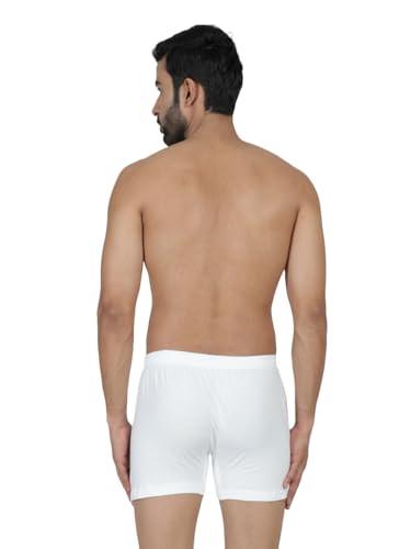 Image of 100% Combed Cotton Outer Elastic White Packet Trunks
