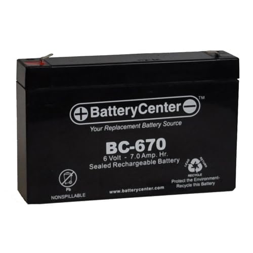 BatteryGuy SLA0925 replacement 6V 7Ah SLA battery - BatteryGuy brand equivalent (Rechargeable) - Qty of 1