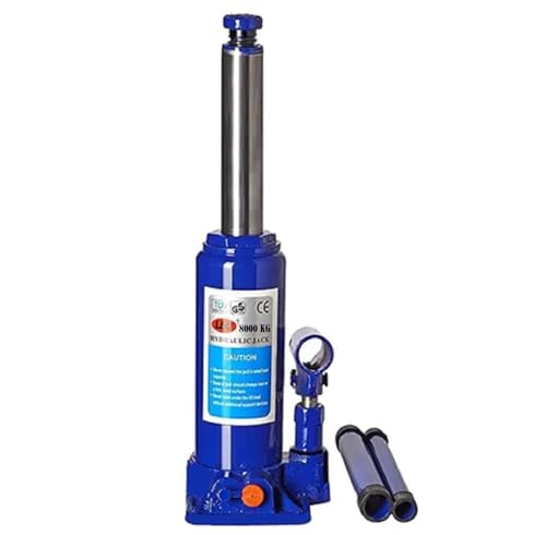 Image of JAGGER JAG299 8 TON Universal Hydraulic Bottle Car Jack, Compatible for All Cars, Material - Alloy Steel, Color - Blue, Lifting Capacity (8 TON)