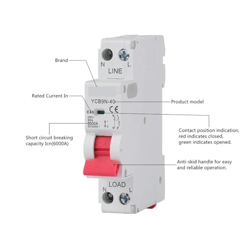 Disjoncteur DPN 6000A à haute capacité de coupure 230V format compact 1P N - 3