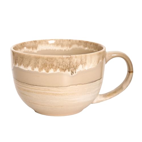 hengshukeji Grandes tasses à café en céramique de 700 ml, bols à soupe avec poignées, tasse à thé extra grande pour bureau et maison
