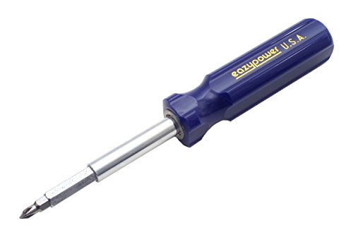 Image of Eazypower 81648 12-Pack Blue 8-in-1 Extruded Handle Screwdriver 4-5 /8-10 Slotted; #1 /#2 Phillips; T15 /T20 Tee*Star; 1 /4 and 5 /16-inch Nut Setters