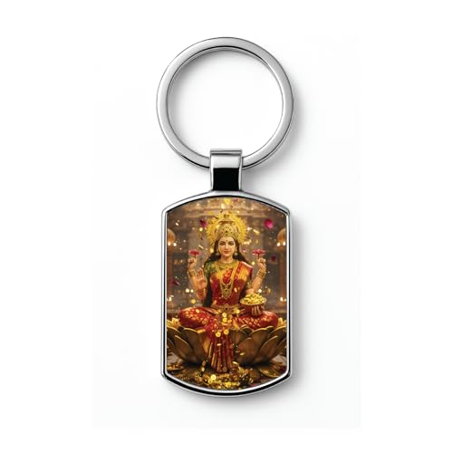 Image of Stylish Metal Keychains with Permanent Glossy Print - Inspirational Quotes & Spiritual Designs - Perfect Key chains for loved ones, Personal Use, Gifts & Return Gifts