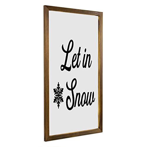 Panneau décoratif en bois de qualité supérieure Let it Snow - 4