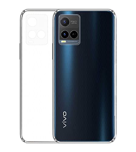 Image of Soft Flexible Silicone Back Cover Compatible with Vivo Y21 2021 / Y21T / Y33s, Transparent Case