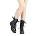 DREAM PAIRS Women's Mid Calf Built-in Wallet Pocket Lace up Military Combat Boots,Size 7.5,All Black,MISSION
