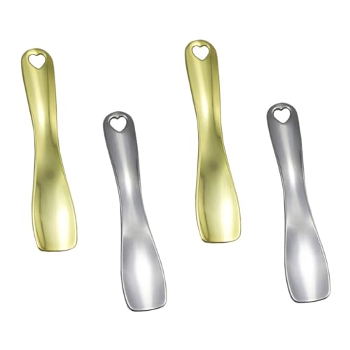 VALICLUD 4pièces Lot De Cuillères à Crème Pour Visage Yeux Outils De Maquillage De Zinc Spatules Pour Cosmétiques Et Masques