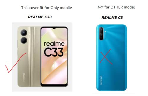 Image of COVERBLACK Transparent Rubber Case Back Cover for Realme RMX3624 / Realme C33 - Transparent