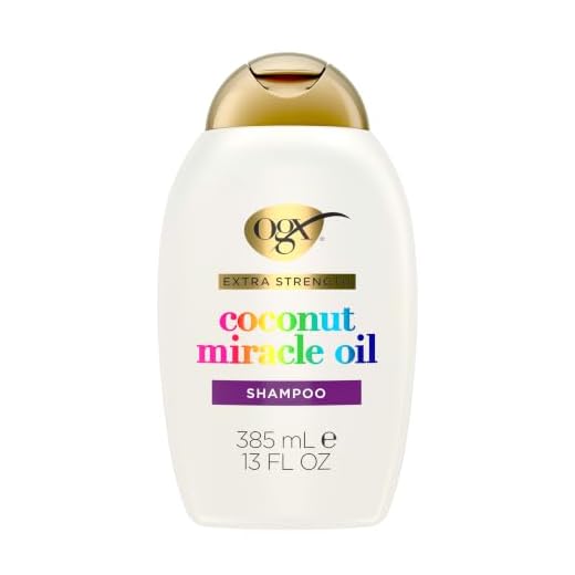 OGX Extra Strength Damage Remedy + Coconut Miracle Oil Shampoo for Dry, Frizzy or Coarse Hair, Hydrating & Flyaway Taming Shampoo, Paraben-Free, Sulfate-Free Surfactants, 13 fl oz