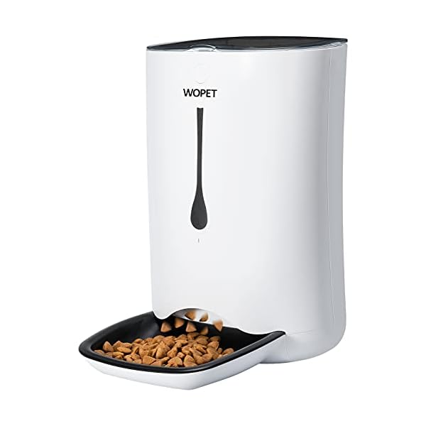 WOPET-Automatic-Pet-Feeder-Food-Dispenser-for-Cats-and-DogsFeatures-Distribution-Alarms-Portion-Control-Voice-Recorder-Programmable-Timer-for-up-to-4-Meals-per-Day Automatic Food Dispenser for Dogs