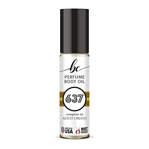 BIOCURA BC Perfume 637 Inspired by Aoud Orchid For Women & Men Replica Fragrance Body Oil Dupes Alcohol-Free Sample Travel Size Concentrated Long Lasting Roll-On 0.3 Fl Oz/10ml