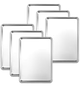 STEELUS 6 Pack Large Size Baking Sheet Pans, Aluminum Comercial Cookie Sheets Non-Stick, 21"x15"