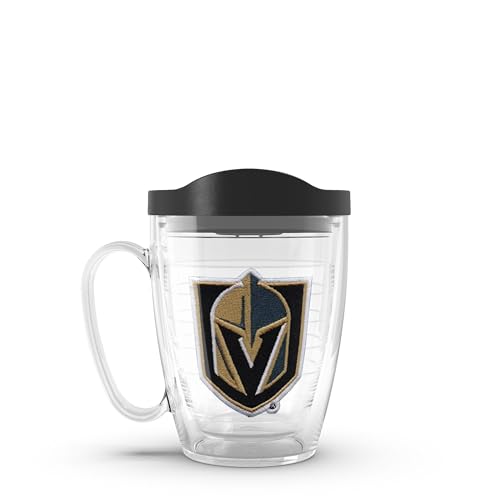 Tervis Made in USA Double Walled NHL Las Vegas Golden Knights Insulated Tumbler Cup Keeps Drinks Cold & Hot, 16oz Mug, Primary Logo