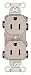 Hubbell Wiring Device-KELLEMS 15A Commercial Environments Receptacle, Gray; Tamper Resistant: No