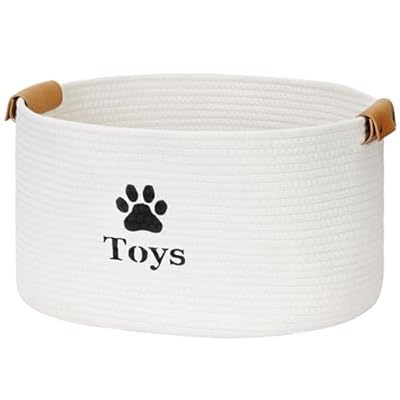 Jumpress Dog Toy Basket, Quality Cotton Rope Do...