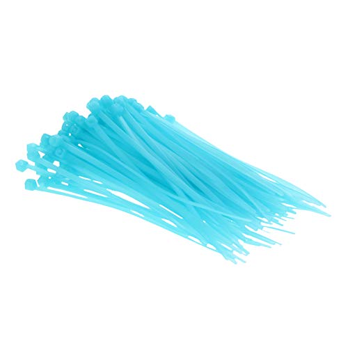 MroMax Cable Zip Ties 3.94 Inch x 0.1 Inch(L x W) Self-Locking Nylon Tie Wraps Sky blue 100pcs