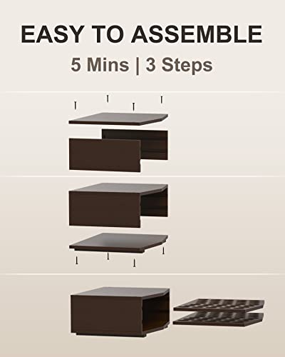 Well Weng Bamboo Coffee Pod Holder Compatible With 70 K-Cup Pods,2-Tier Pod Drawers (Brown) #TOP6