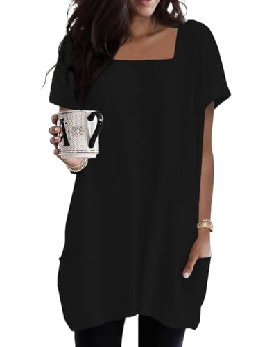 Loose T Shirt Dress with Pockets