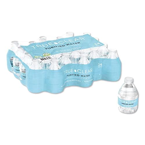 True Clear8OZ24CT 8 oz Bottle Purified Bottled Water - 24 Count