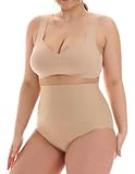 TONEST Shapewear - Ropa Interior Moldeadora - Tallas Grandes - Tanga Faja - Braguita Moldeadora para Mujer - Ropa Interior Vientre Plano - sin Costuras - 1100-MS-FC-Curvy (42, Beige)