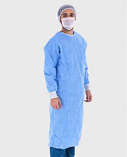 120 Surblouses de Portection Taille L Visiteurs 120 pièces Jetables - sms 40gr/m2 BAY MEDICAL - Vendues par lot de 120