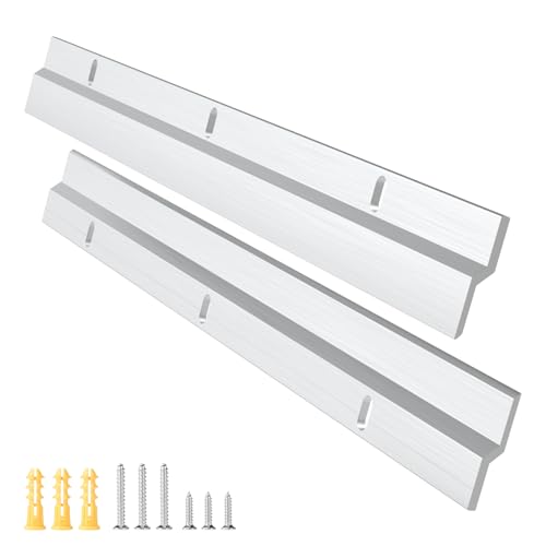 EFUTURETIME 1 Paire Barre de Fixation en Z pour Miroir Lourd, 30cm Cintre pour Tableau en Alliage d'Aluminium avec Vis pour Cadre Lourd, Tête de Lit, Panneau,...