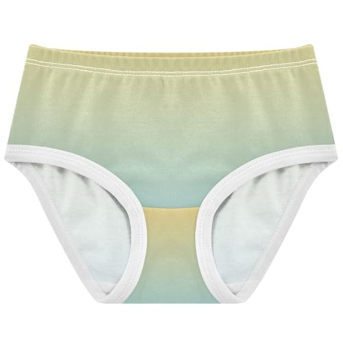 Joisal Artistic Girls Underwear Toddler 2t Cotton Panties for Girl Yellow Sky Blue Gradient Briefs Underpants