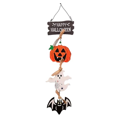 ハロウィンの飾り:木製サインドアハンガーユニークなカボチャと飾りお祭りの吊り下げ装飾クリエイティブな家の玄関用