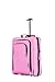 55x40x20 Ryanair Cabin Bag Hand Luggage Lightweight Suitcase Approved Carry on Luggage 1.4kg 44L Fits Pink