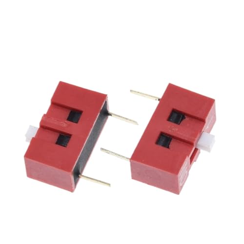 Módulo de interruptor DIP de 1 a 10 pines y paso de 2.54mm tipo palanca deslizante roja 2