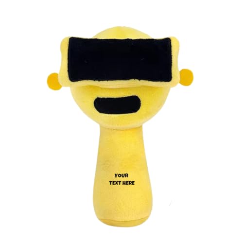 Image of Customized Text Yellow Blind Sprunki Plush Toys