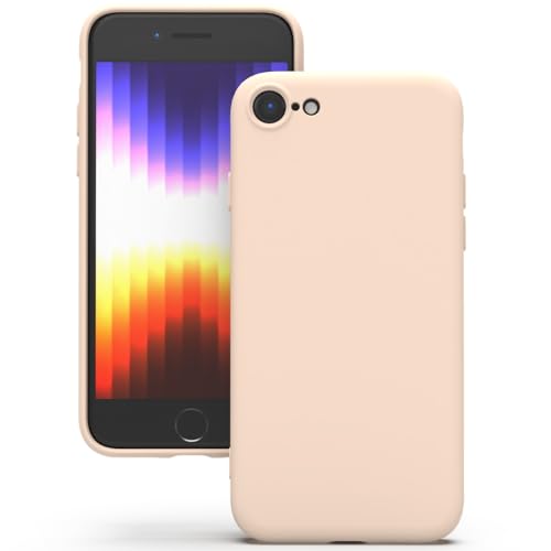 YATWIN Silicone Case for iPhone SE 2020/2022, iPhone 8/7, Soft-Touch, Shockproof, DustProof, Antiskid Apple Phone Cover for iPhone SE 2nd 3rd Generation - Light Pink