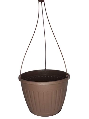 Landmark 10" Imperial Plastic Hanging Basket (Brown, 10) #TOP1