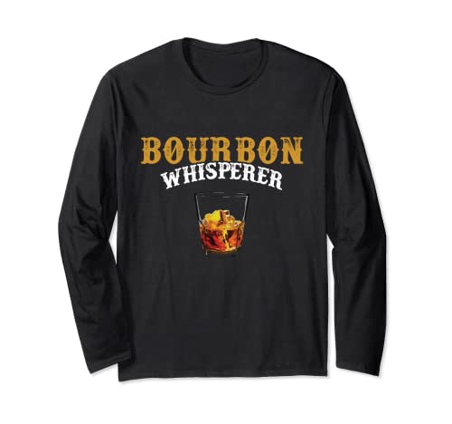 Bourbon Whisperer - Drinking Lover's Funny Whiskey Drinkers Maglia a Manica