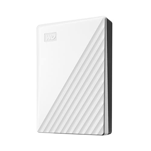 Image of Western Digital WD 4TB My Passport Portable Hard Disk Drive, USB 3.0 with Automatic Backup, 256 Bit AES Hardware Encryption,Password Protection,Compatible with Windows and Mac, External HDD-White