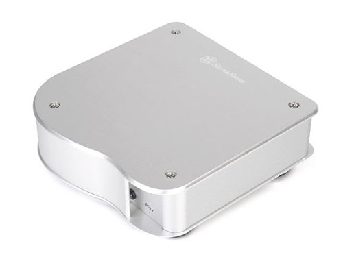Silverstone Tek EB01S-E Aluminum 24-Bit/192kHz USB DAC Headphone Amplifier with XMOS XS1 TQ128 USB Decoder, Silver by SilverStone Technology