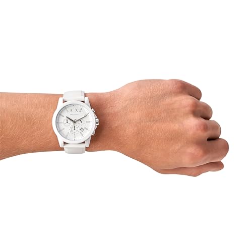 Armani Exchange AX1325 A|X Armani Exchange Men'S Chronograph White Silicone Watch thumb #4