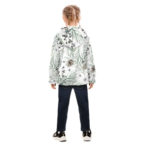 OTVEE Winter Xmas Pine Berry Kids Hoodie Jacket Fall Spring Full Zip Warm Outwear Coat4