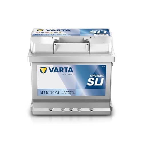VARTA Automotive DYNAMIC SLI (B18) 12V 44Ah 440A - Nassbatterie KFZ mit Standardausstattung & ohne Start-Stopp System - Starterbatterie für einfachen Energiebedarf - Bleisäurebatterie wartungsfrei